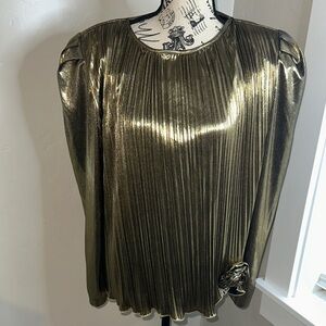 Jordan Ari Metallic Gold Vintage Blouse